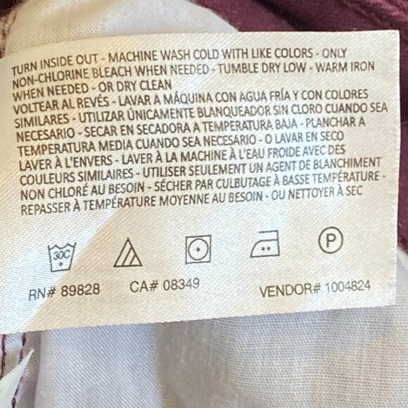 Women’s Code Bleu Chelsea Classic Straight Jeans Sz 8 Burgundy/Maroon Red #330L - Picture 11 of 13